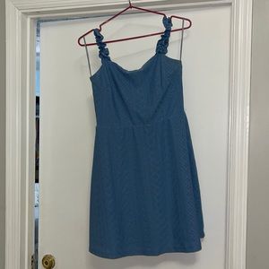 blue mini skater dress